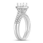 14K 0.82CT Diamond semi-mount ring