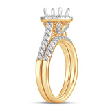 14K 0.82CT Diamond semi-mount ring