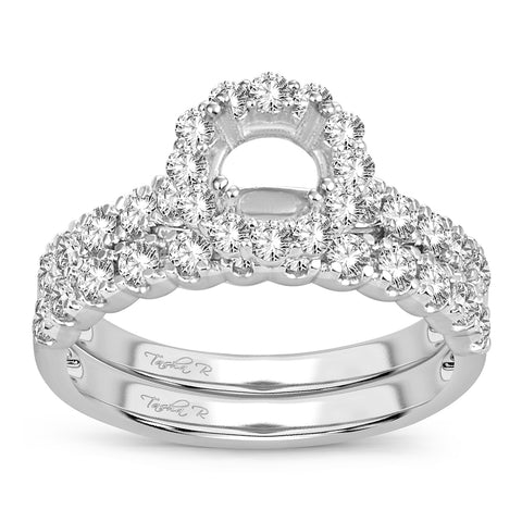 14K 1.00CT Diamond semi-mount ring