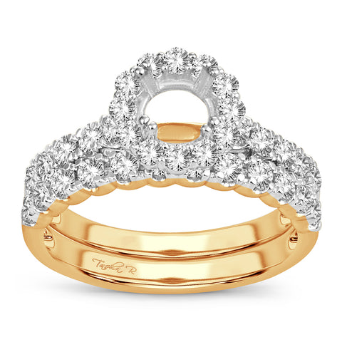 14K 1.00CT Diamond semi-mount ring