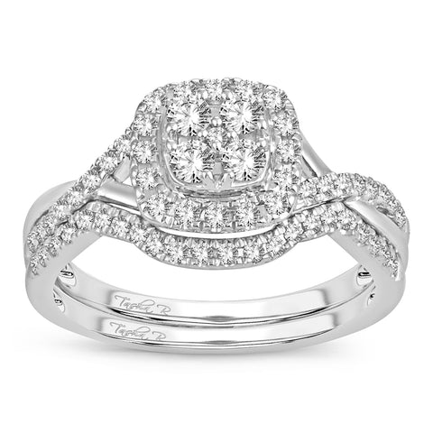 14K 0.55CT Diamond bridal set