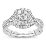 14K 0.55CT Diamond bridal set