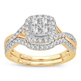 14K 0.55CT Diamond bridal set