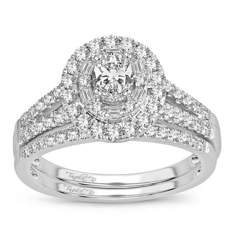 14K 1.00CT Diamond bridal set