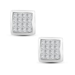 14K 0.50CT Princess Cut Diamond Earring